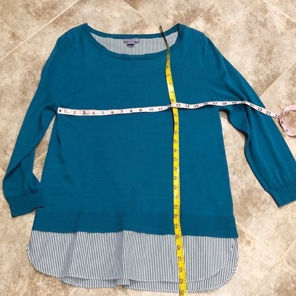 🆕 Laura Scott layered blue scoop neck swea… - Picture 4 of 9